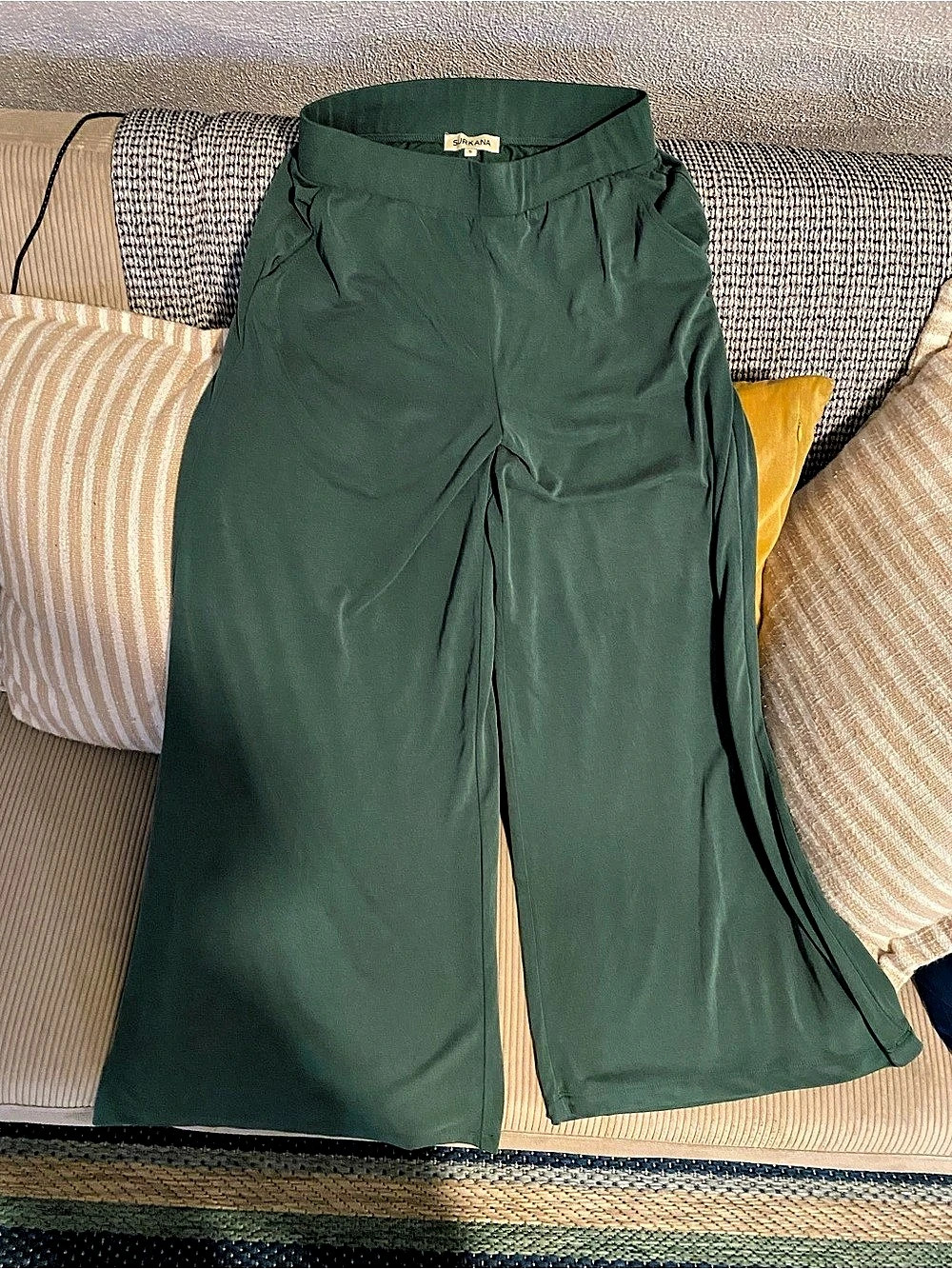 SURKANA Wide Leg Pants in Green Like New